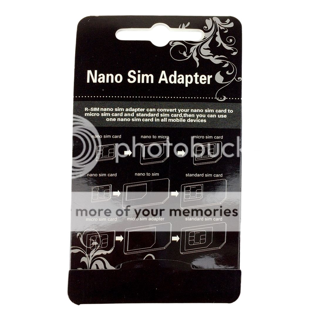 SIM Card Adapter Kit 4 in 1 Nano Micro Standard Size Converter Tray for